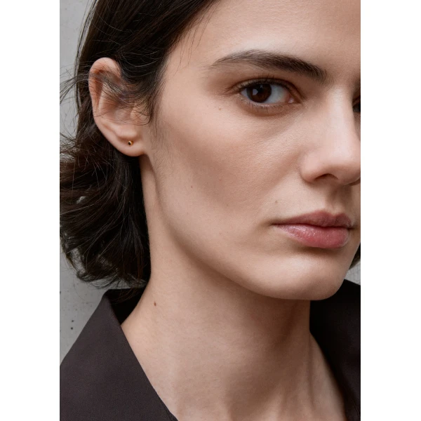 Mini diamond studs in Black / Gold - Image 3