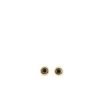 Toteme Mini diamond studs in Black / Gold