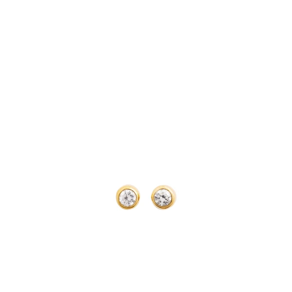 Mini diamond studs in Gold