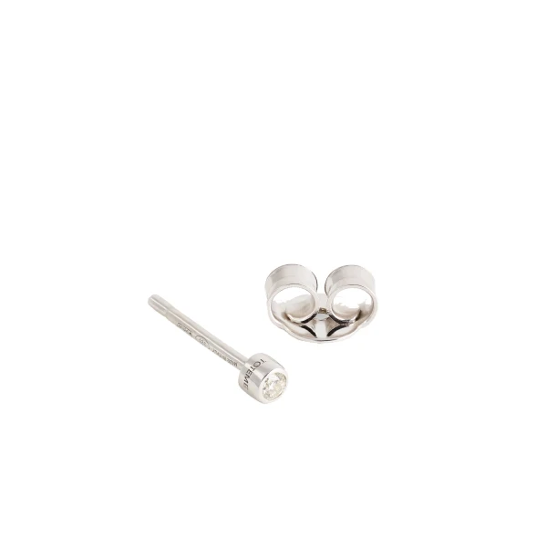 Mini diamond studs in Silver / White - Image 5