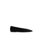 Toteme Minimalist suede ballerinas in Black