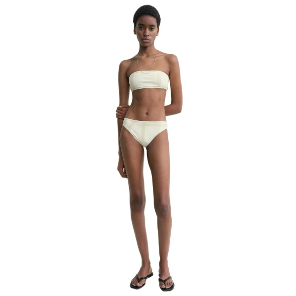 Toteme Monogram bikini bottoms in Ecru / Straw, view 2