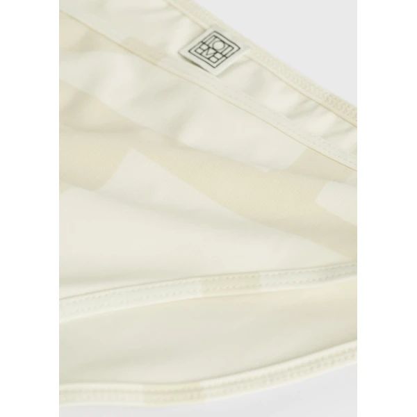 Toteme Monogram bikini bottoms in Ecru / Straw, view 4