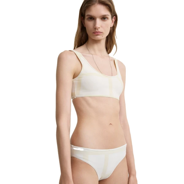 Toteme Monogram bikini bottoms in Sand, view 5
