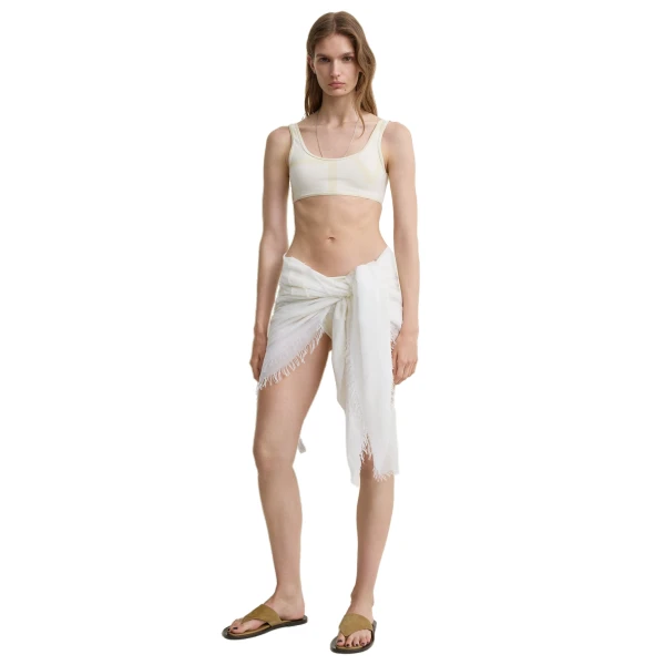Toteme Monogram bikini top in Sand, view 2