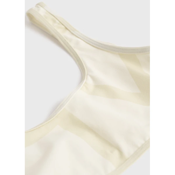Toteme Monogram bikini top in Sand, view 6