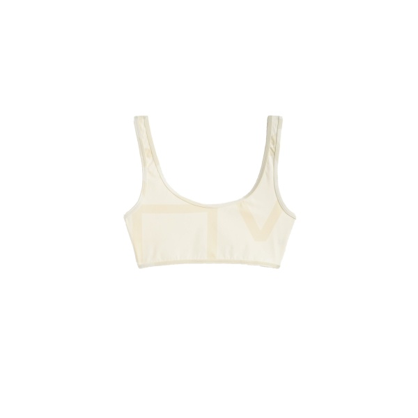 Toteme Monogram bikini top in Sand