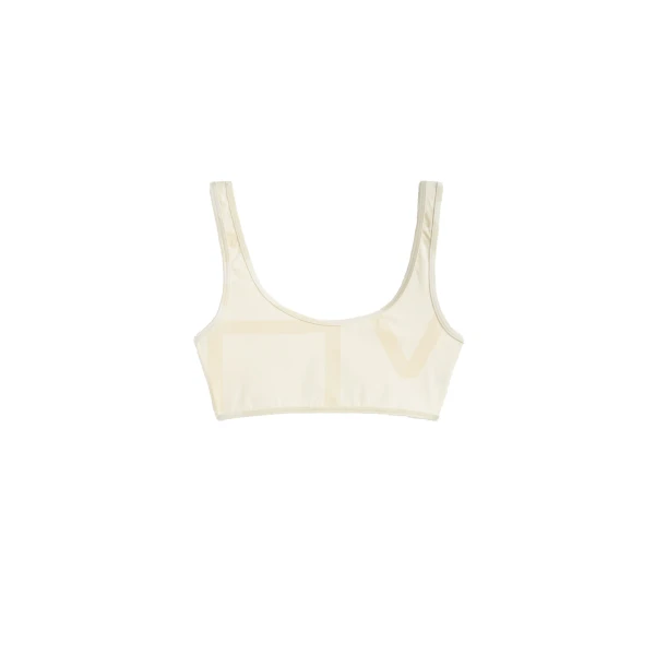 Toteme Monogram bikini top in Sand