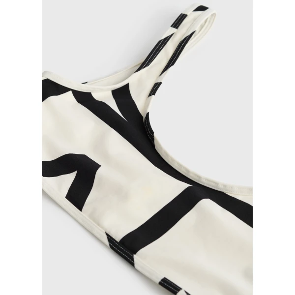Toteme Monogram bikini top in Tofu, view 6