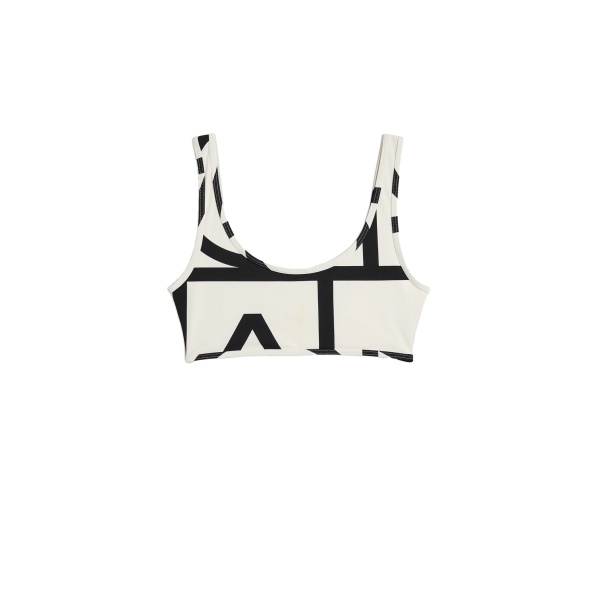 Toteme Monogram bikini top in Tofu