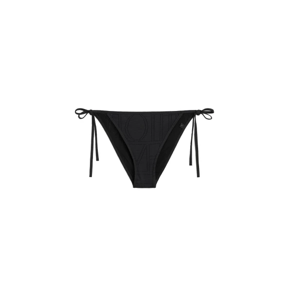 Monogram pointelle bikini bottoms in Black