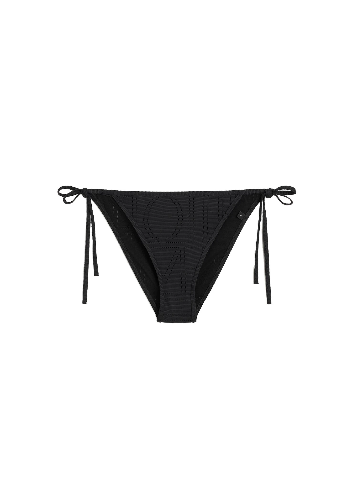 Toteme-Monogram-pointelle-bikini-bottoms-in-Black-white Toteme Monogram pointelle bikini bottoms in Black