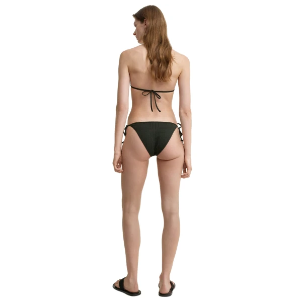 Toteme Monogram pointelle bikini bottoms in Dark green, view 4