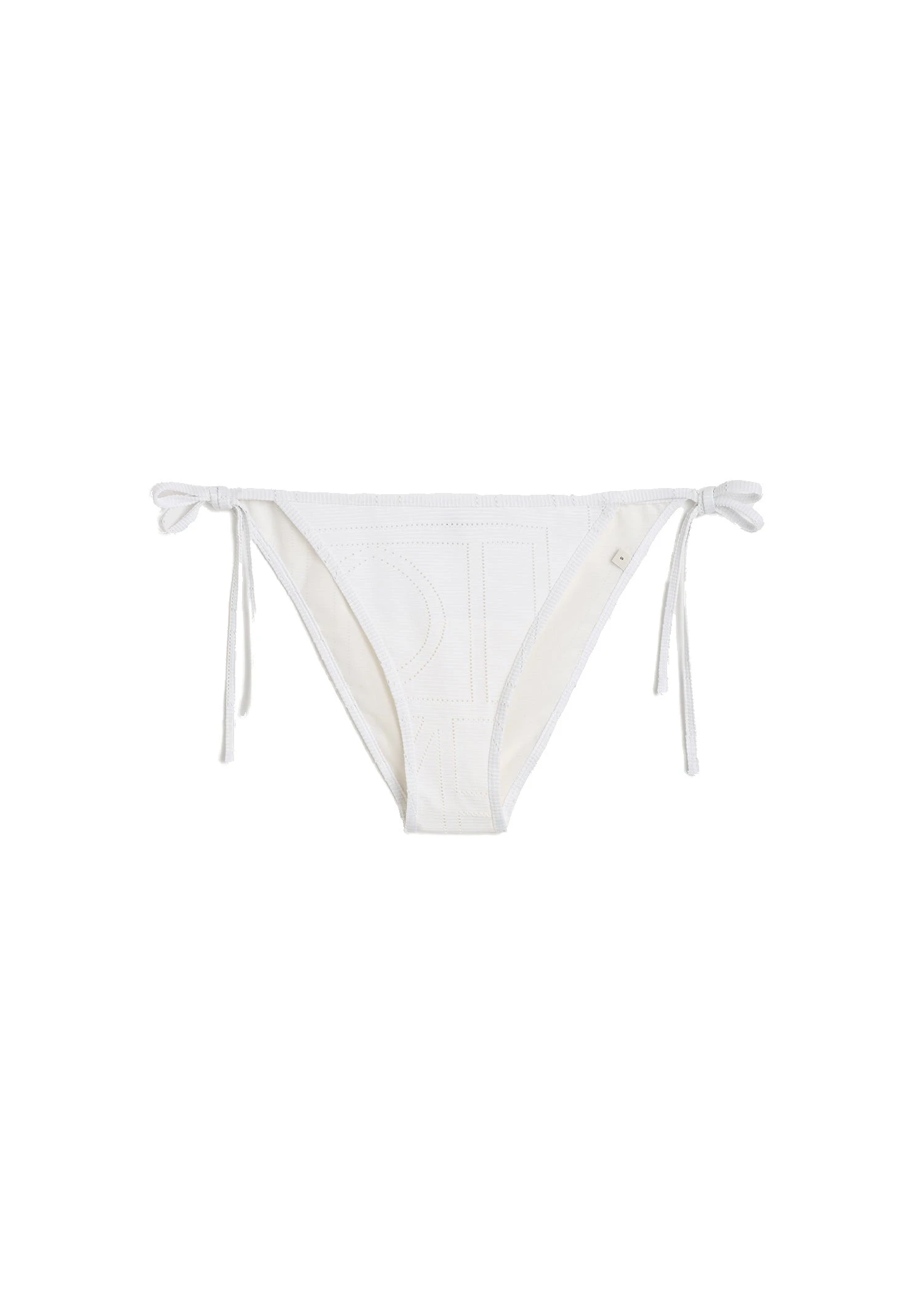 Toteme-Monogram-pointelle-bikini-bottoms-in-White-white Toteme Monogram pointelle bikini bottoms in White