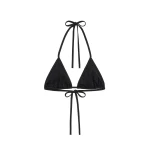 Toteme Monogram pointelle bikini top in Black