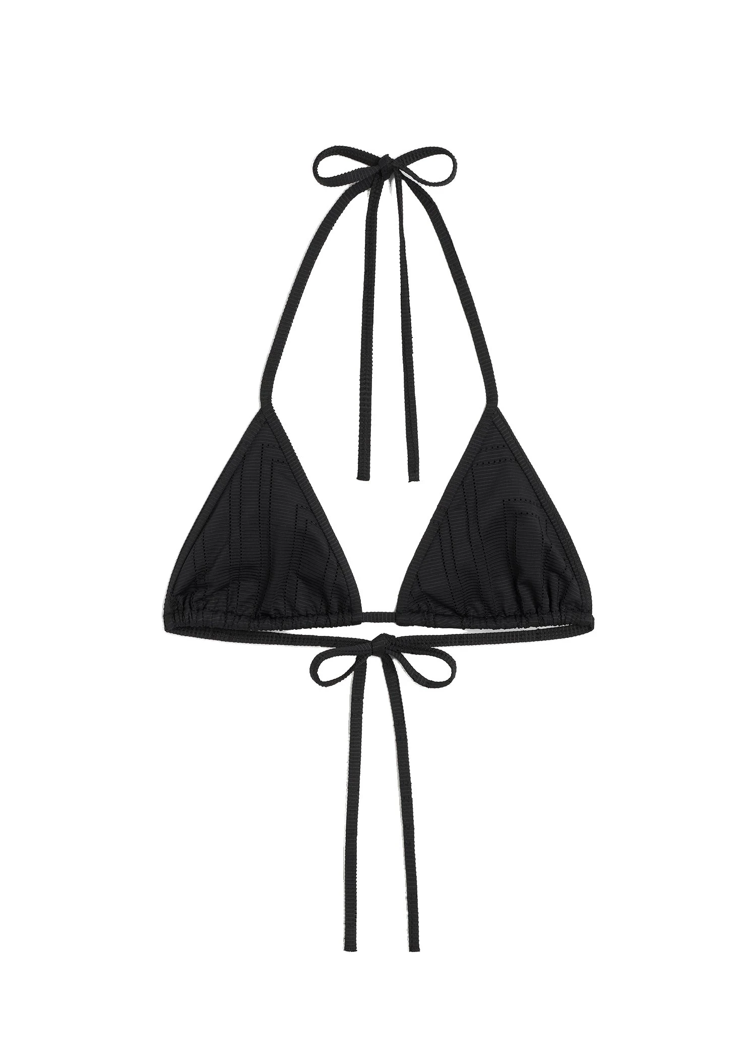 Toteme-Monogram-pointelle-bikini-top-in-Black-white Toteme Monogram pointelle bikini top in Black