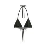 Toteme Monogram pointelle bikini top in Dark green