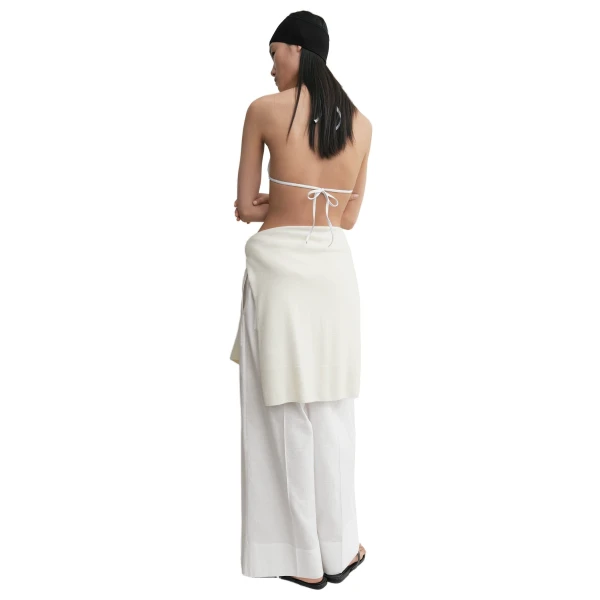 Toteme Monogram pointelle bikini top in White, view 4