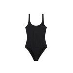 Toteme Monogram pointelle swimsuit in Black