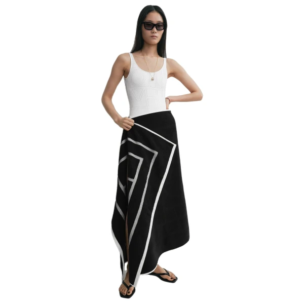Toteme Monogram pointelle swimsuit in White, view 2