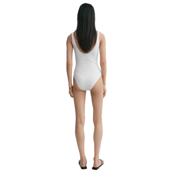 Toteme Monogram pointelle swimsuit in White, view 4