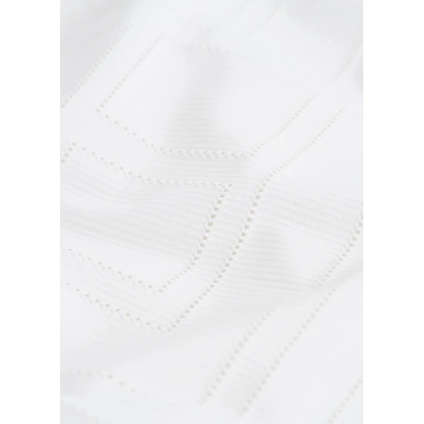 Toteme Monogram pointelle swimsuit in White, view 6