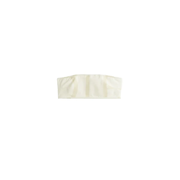 Monogram strapless bikini top in Ecru / Straw