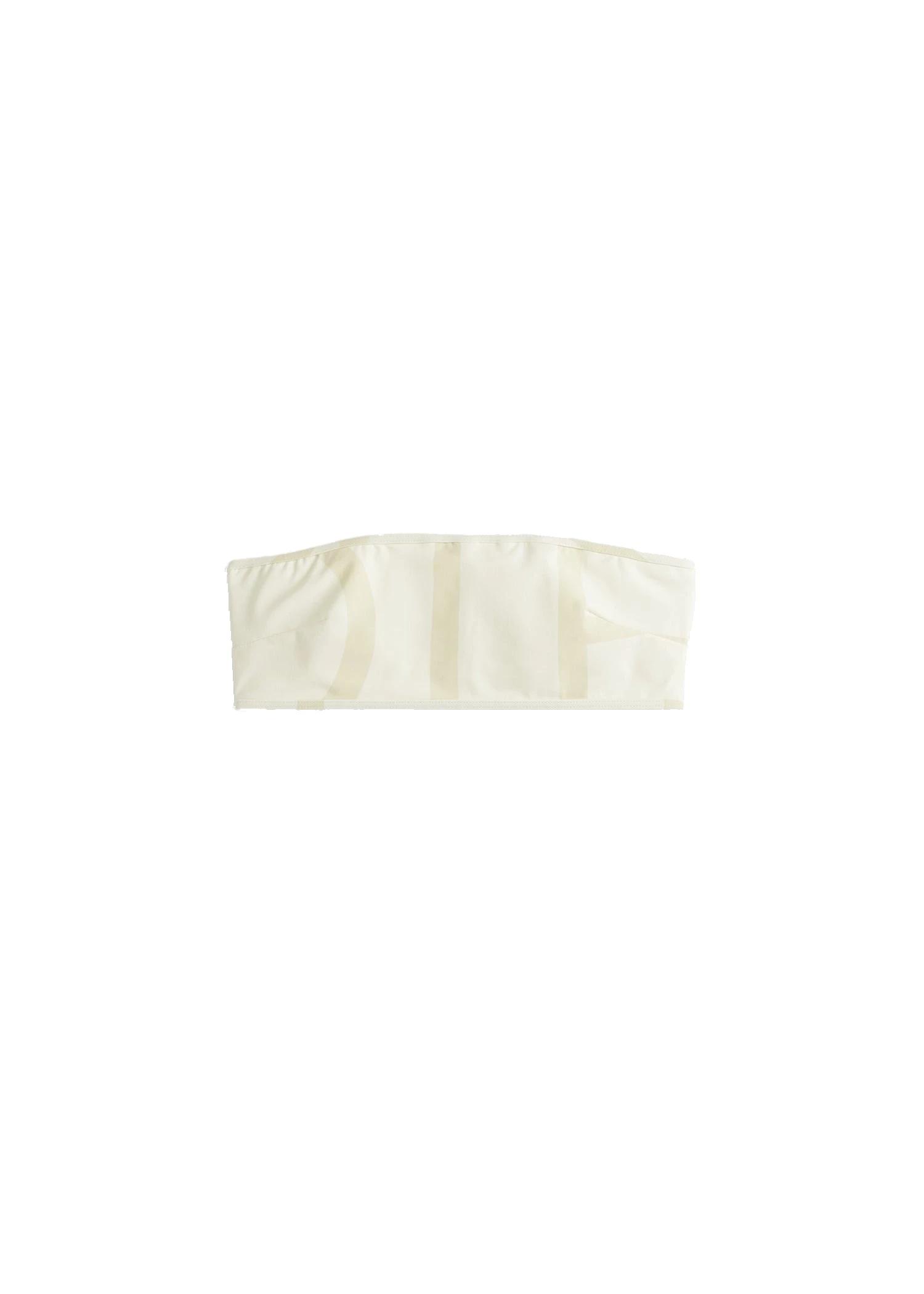 Toteme-Monogram-strapless-bikini-top-in-Ecru-Straw-white Toteme Monogram strapless bikini top in Ecru / Straw