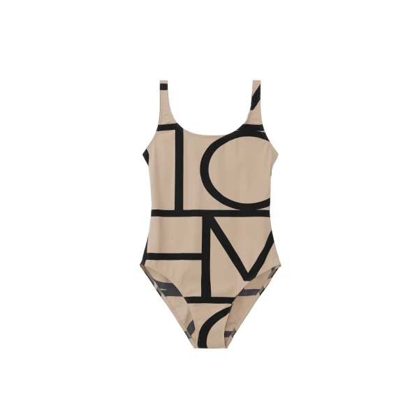 Toteme Monogram swimsuit in Beige, view 5
