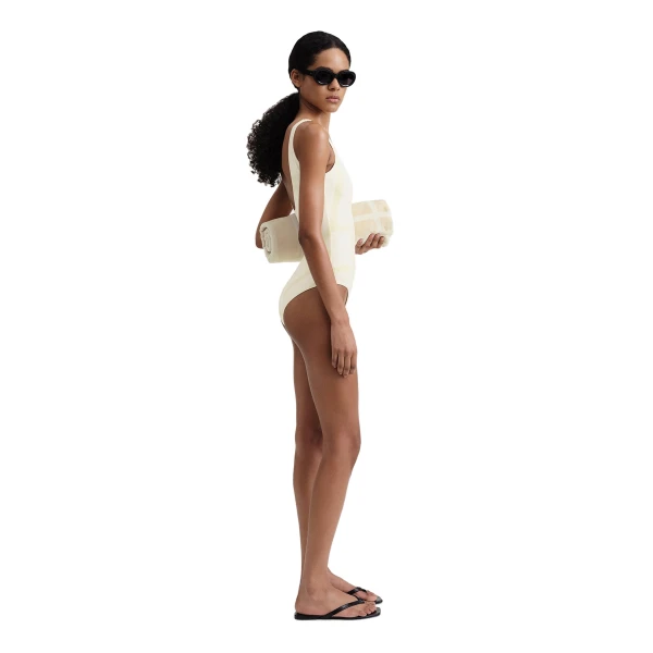 Toteme Monogram swimsuit in Sand, view 2