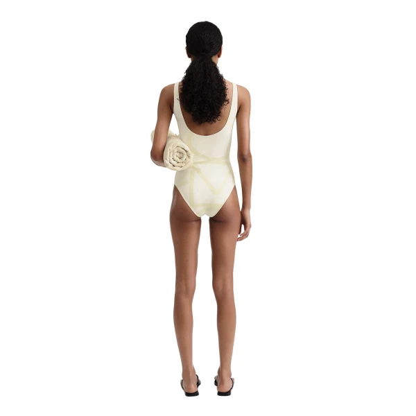 Toteme Monogram swimsuit in Sand, view 3