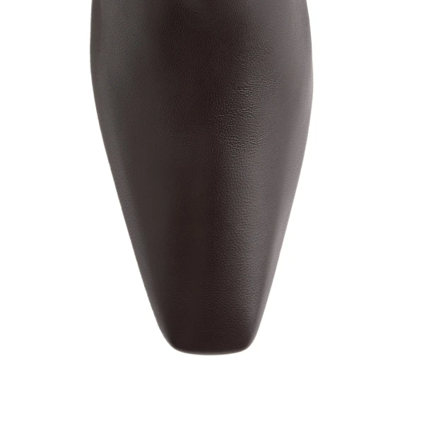 Nappa mid-heel boots in Bark - Image 5