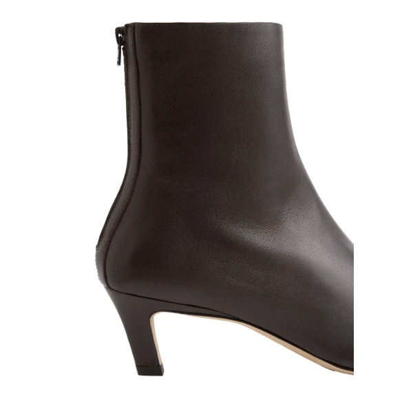 Nappa mid-heel boots in Bark - Image 6