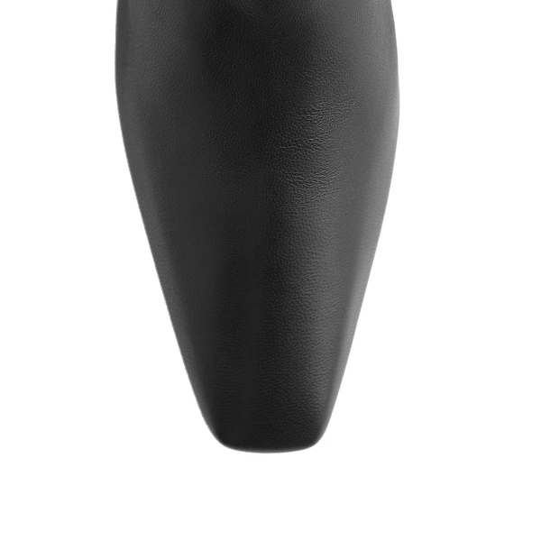 Nappa mid-heel boots in Black - Image 5