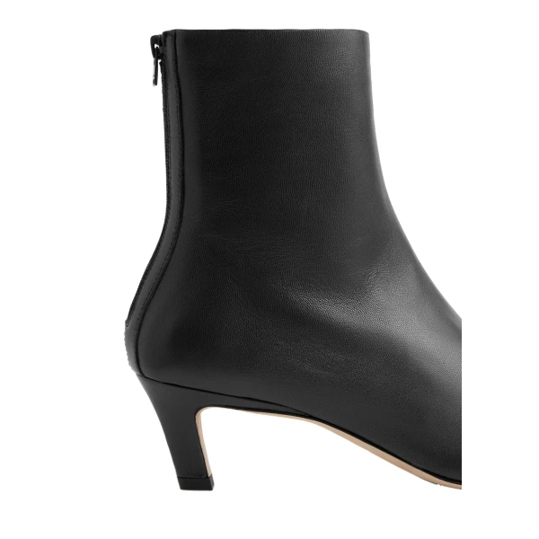 Nappa mid-heel boots in Black - Image 6