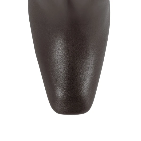 Nappa over-the-knee boots in Bark - Image 6