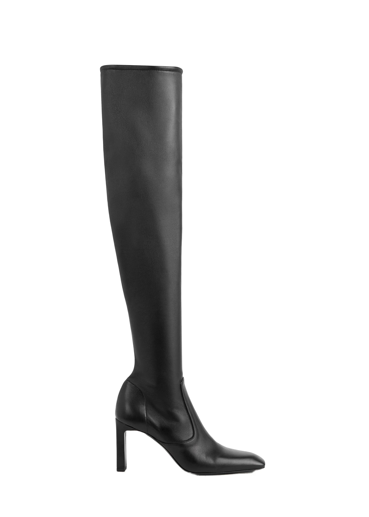 Nappa over-the-knee boots in Black