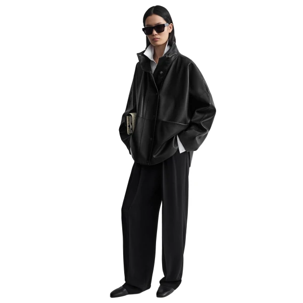 Toteme Nappa parachute jacket in Black, view 2