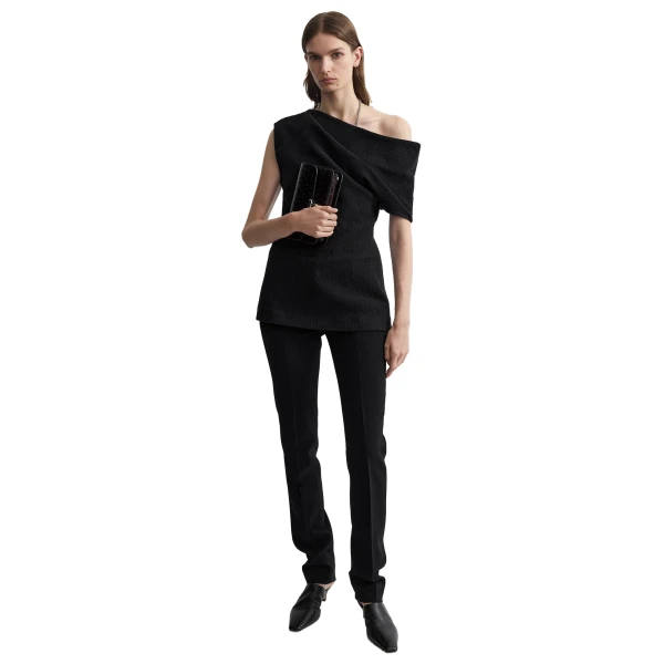 Toteme One-shoulder top in Black, view 2