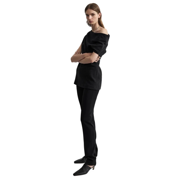 Toteme One-shoulder top in Black, view 3