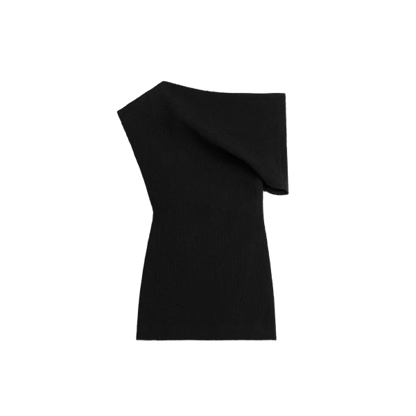 One-shoulder top in Black