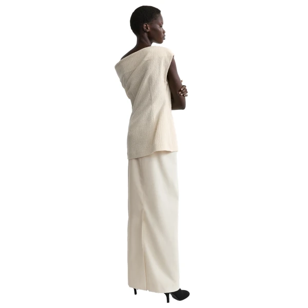 Toteme One-shoulder top in Ecru, view 4