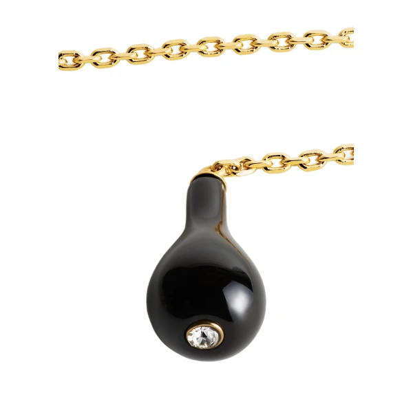 Onyx drop necklace in Black / Gold - Image 6