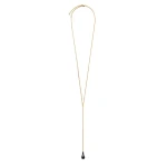 Toteme Onyx drop necklace in Black / Gold