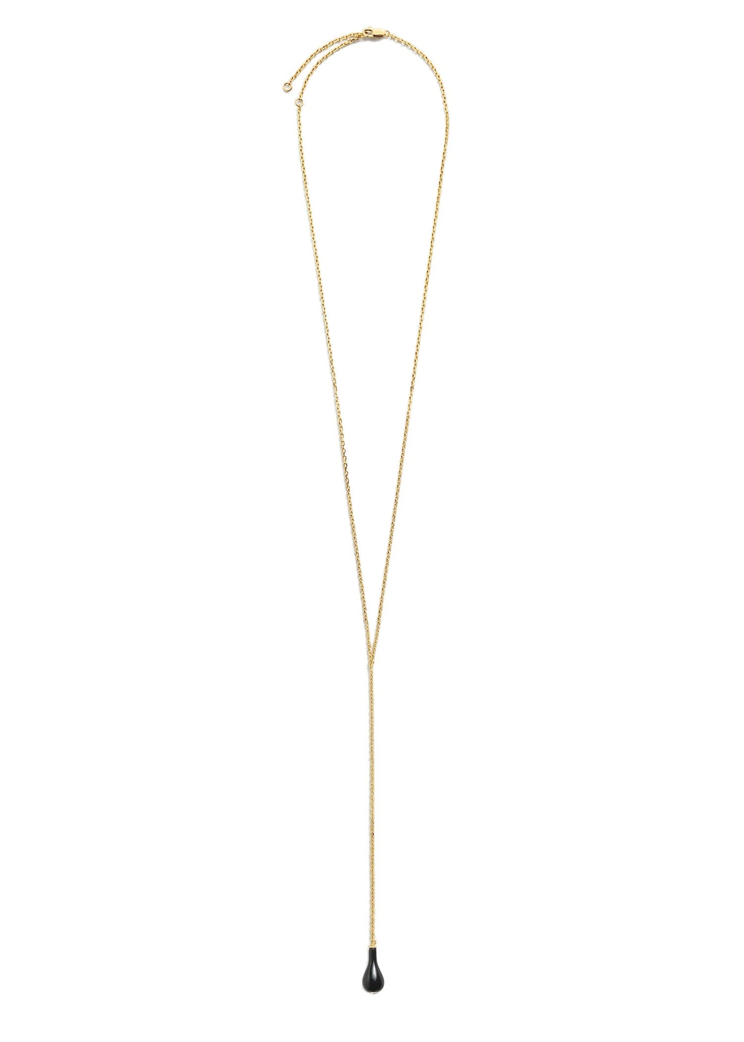 Onyx drop necklace in Black / Gold