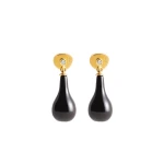 Toteme Onyx drops in Black / Gold