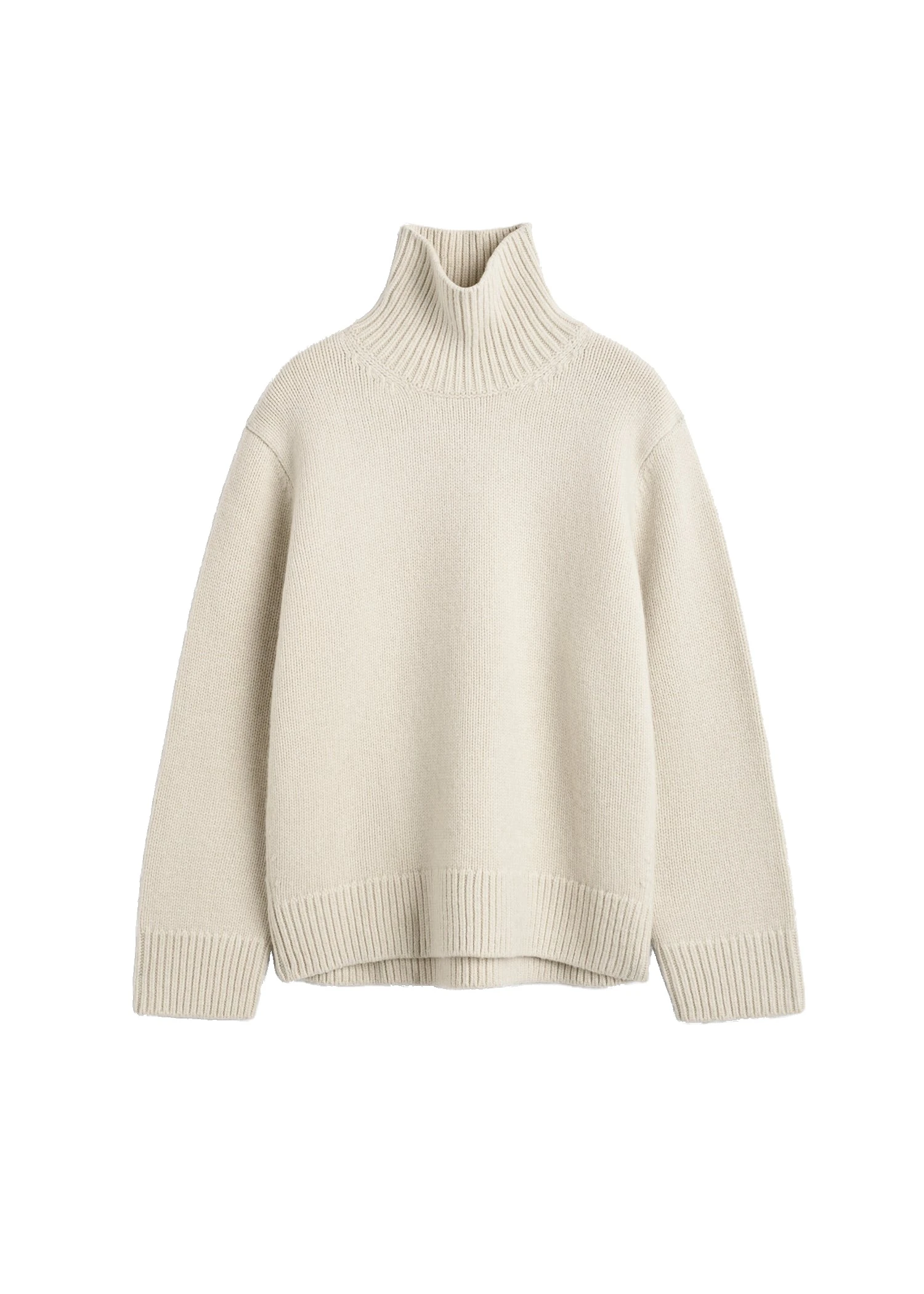 Toteme-Oversized-lambswool-turtleneck-in-Almond-white Toteme Oversized lambswool turtleneck in Almond