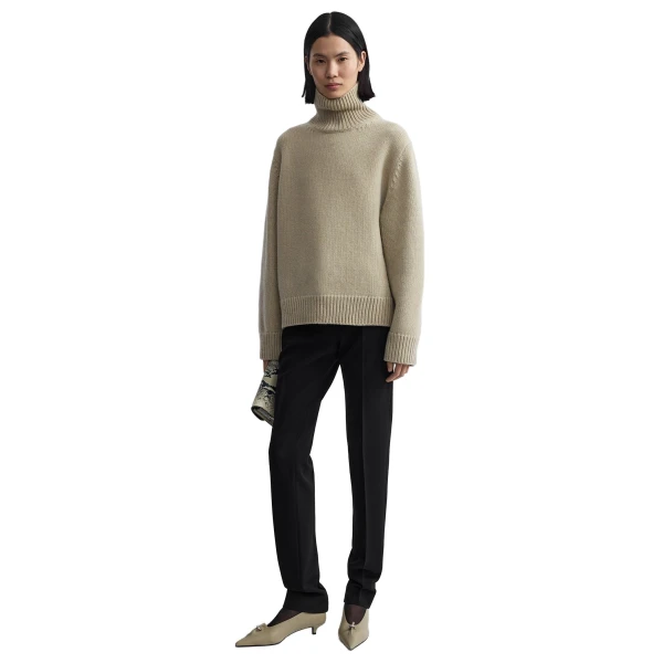 Toteme Oversized lambswool turtleneck in Sage, view 3