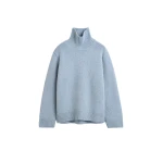 Toteme Oversized lambswool turtleneck in Vintage blue