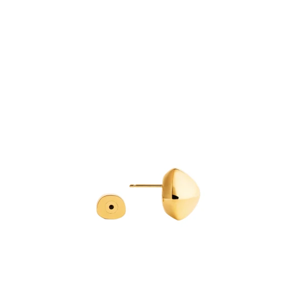 Pebble studs in Gold - Image 6